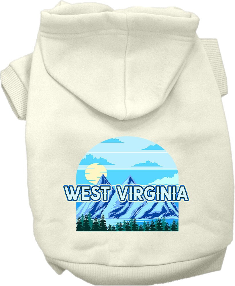 Pet Dog & Cat Screen Printed Hoodie for Medium to Large Pets (Sizes 2XL-6XL), "West Virginia Trailblazer"