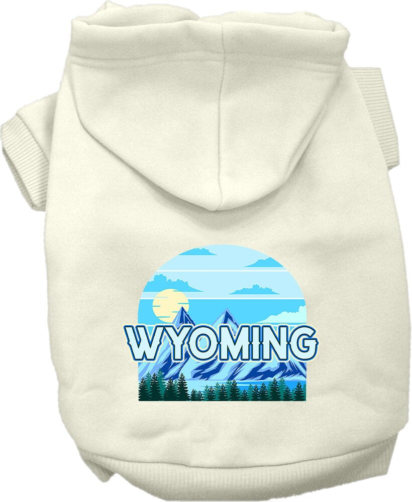 Pet Dog & Cat Screen Printed Hoodie for Medium to Large Pets (Sizes 2XL-6XL), "Wyoming Trailblazer"