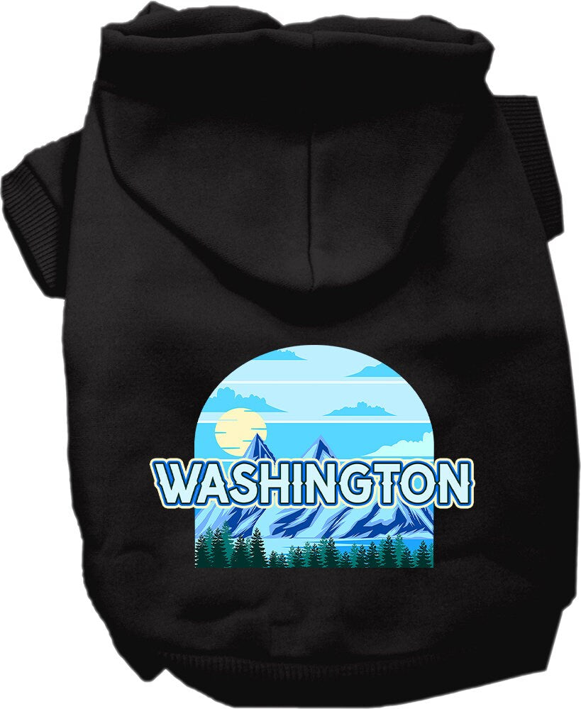 Pet Dog & Cat Screen Printed Hoodie for Medium to Large Pets (Sizes 2XL-6XL), "Washington Trailblazer"