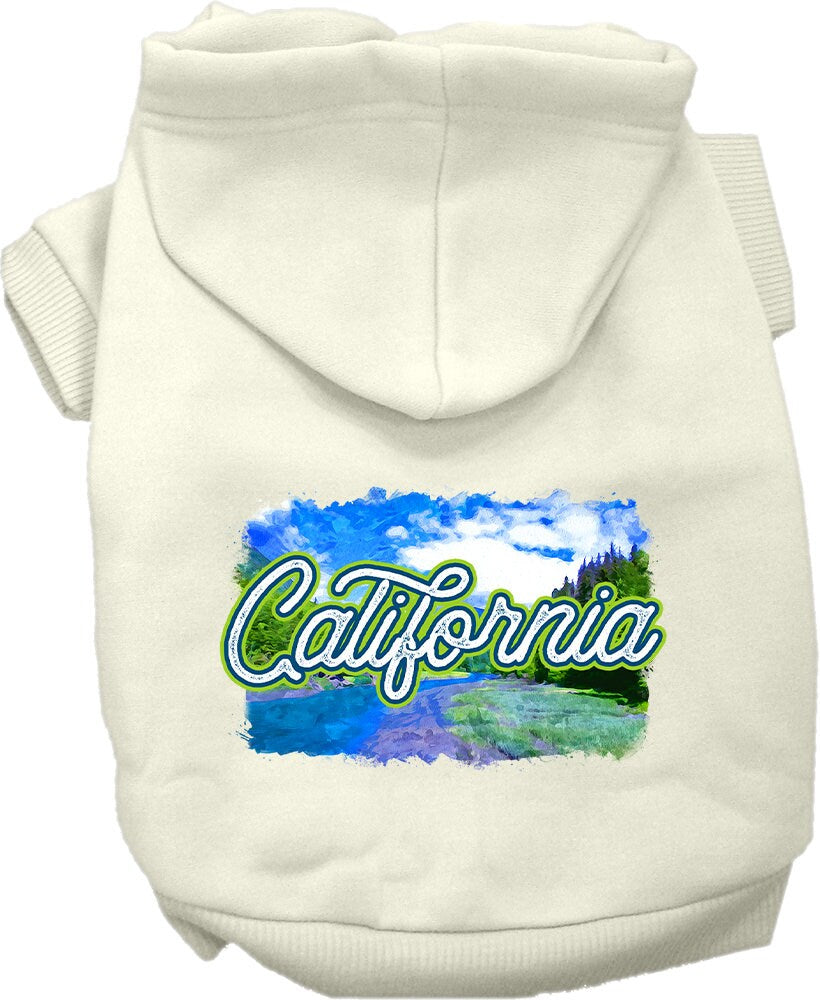 Pet Dog & Cat Screen Printed Hoodie for Small to Medium Pets (Sizes XS-XL), "California Summer"