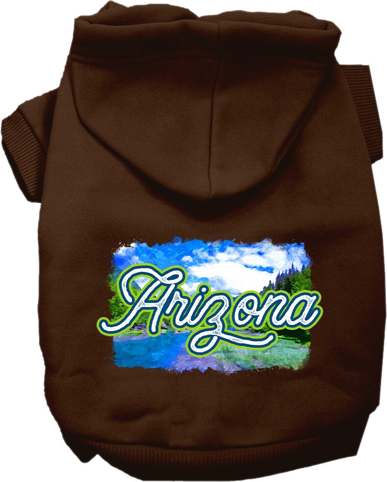 Pet Dog & Cat Screen Printed Hoodie for Medium to Large Pets (Sizes 2XL-6XL), "Arizona Summer"