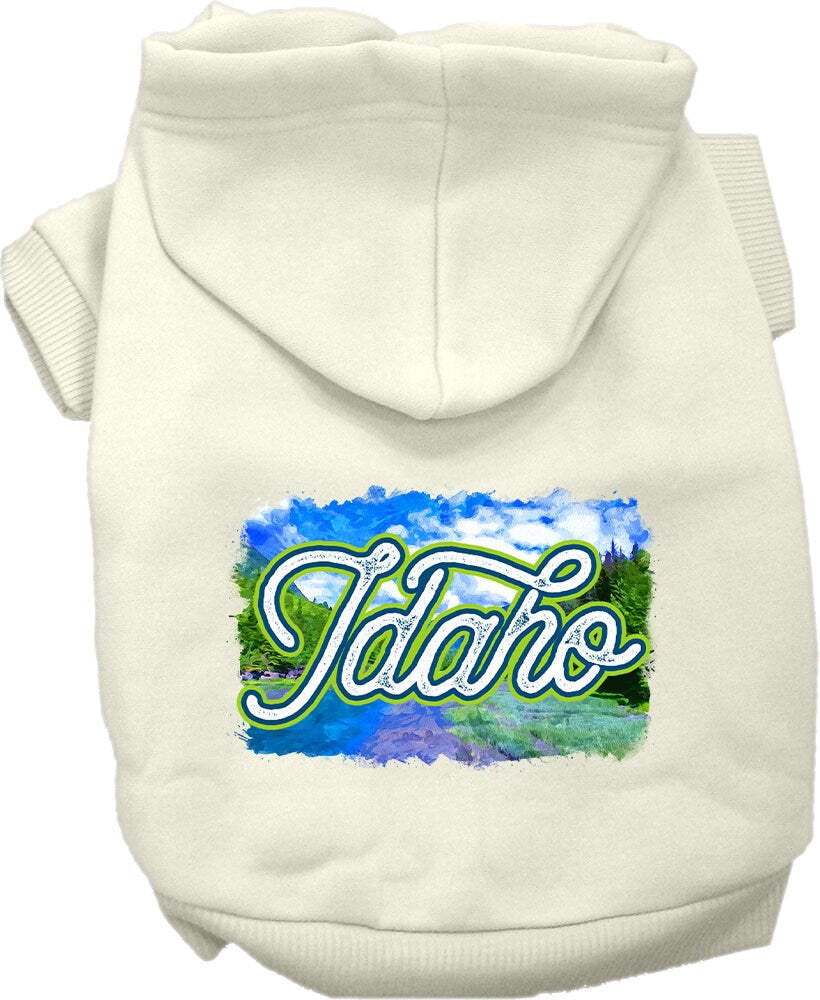 Pet Dog & Cat Screen Printed Hoodie for Small to Medium Pets (Sizes XS-XL), "Idaho Summer"