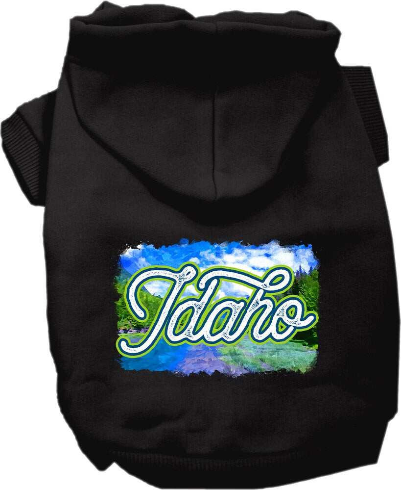 Pet Dog & Cat Screen Printed Hoodie for Small to Medium Pets (Sizes XS-XL), "Idaho Summer"