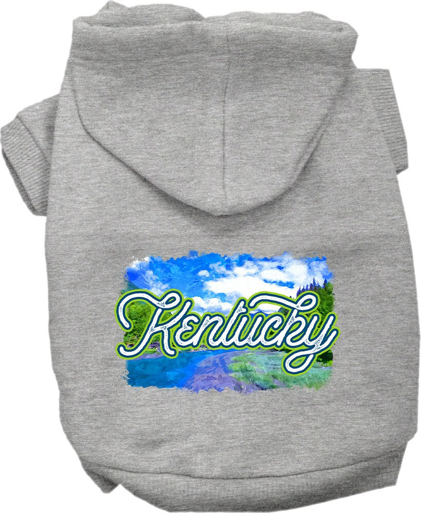 Pet Dog & Cat Screen Printed Hoodie for Small to Medium Pets (Sizes XS-XL), "Kentucky Summer"