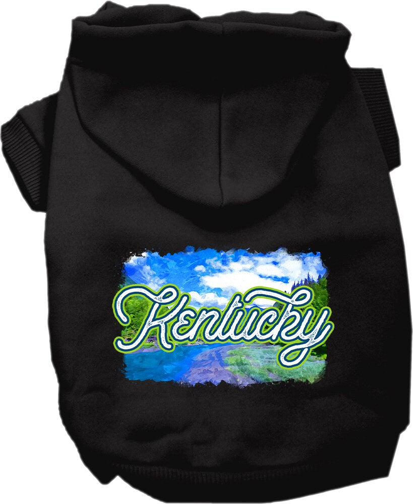 Pet Dog & Cat Screen Printed Hoodie for Medium to Large Pets (Sizes 2XL-6XL), "Kentucky Summer"