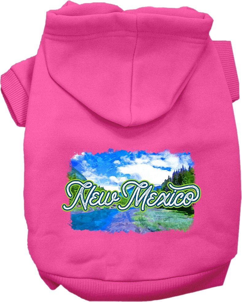 Pet Dog & Cat Screen Printed Hoodie for Medium to Large Pets (Sizes 2XL-6XL), "New Mexico Summer"