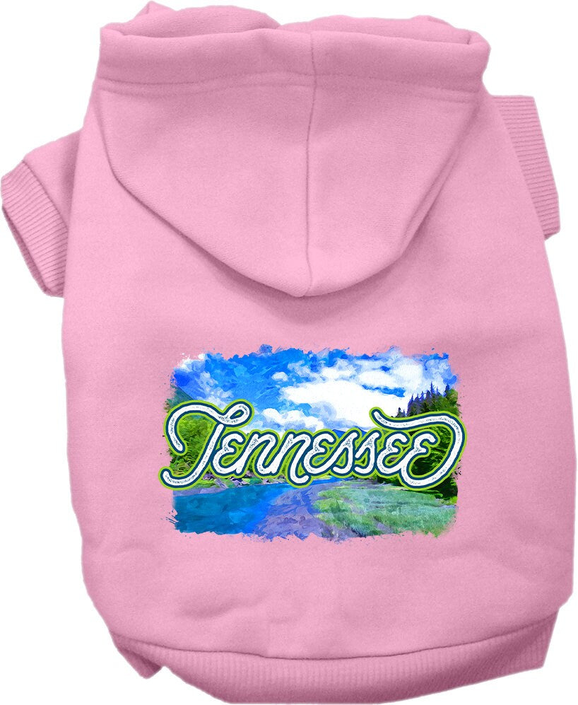 Pet Dog & Cat Screen Printed Hoodie for Medium to Large Pets (Sizes 2XL-6XL), "Tennessee Summer"