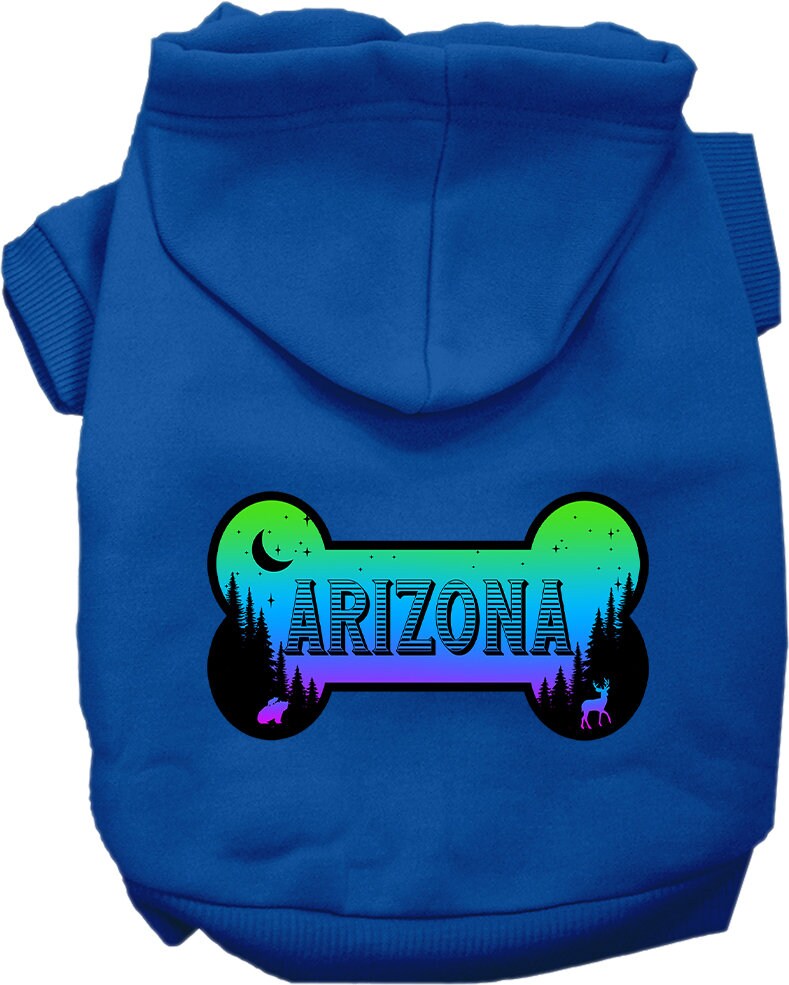 Pet Dog & Cat Screen Printed Hoodie for Medium to Large Pets (Sizes 2XL-6XL), "Arizona Mountain Shades"