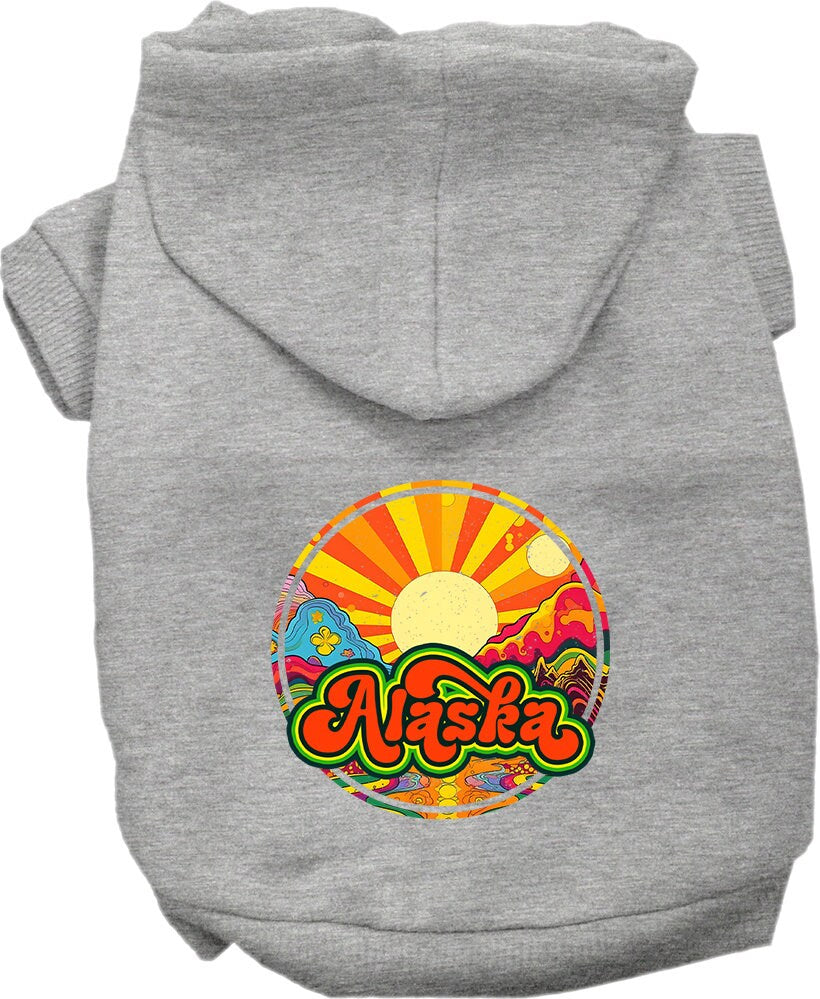 Pet Dog & Cat Screen Printed Hoodie for Medium to Large Pets (Sizes 2XL-6XL), "Alaska Mellow Mountain"