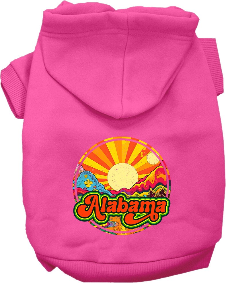 Pet Dog & Cat Screen Printed Hoodie for Small to Medium Pets (Sizes XS-XL), "Alabama Mellow Mountain"