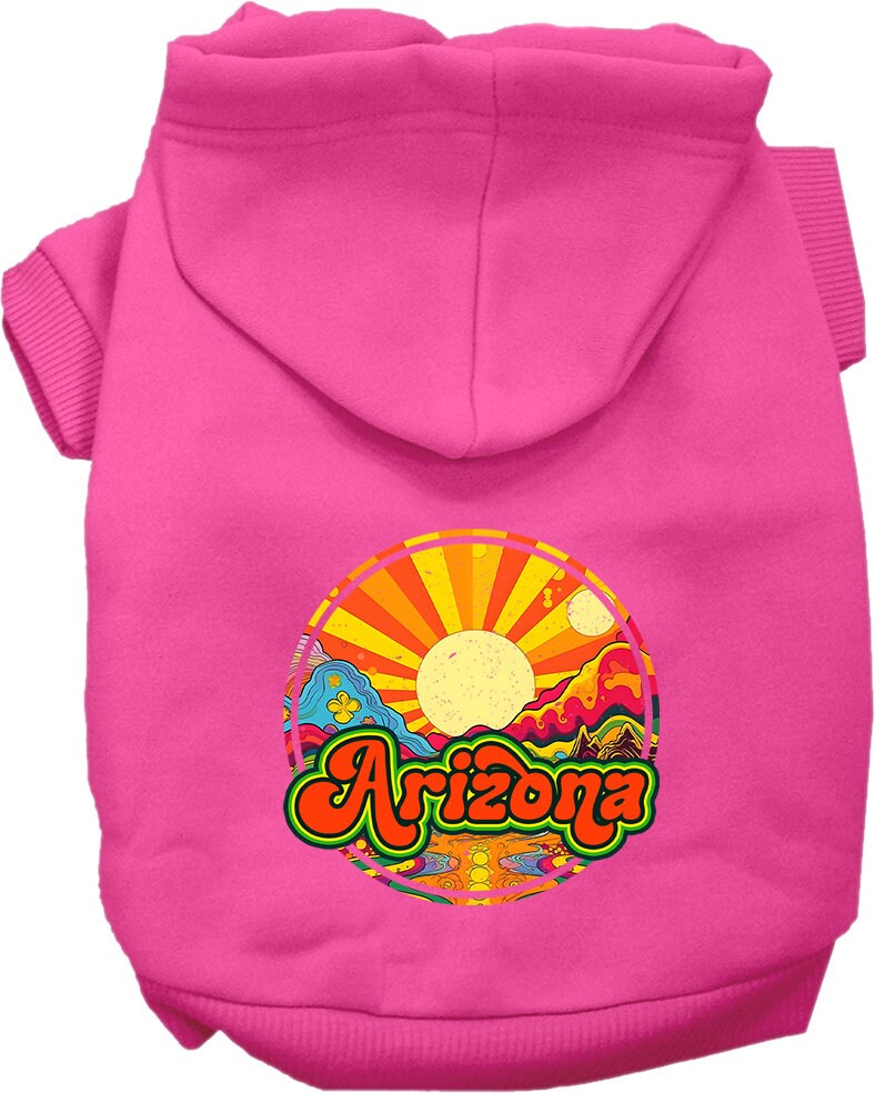 Pet Dog & Cat Screen Printed Hoodie for Small to Medium Pets (Sizes XS-XL), "Arizona Mellow Mountain"