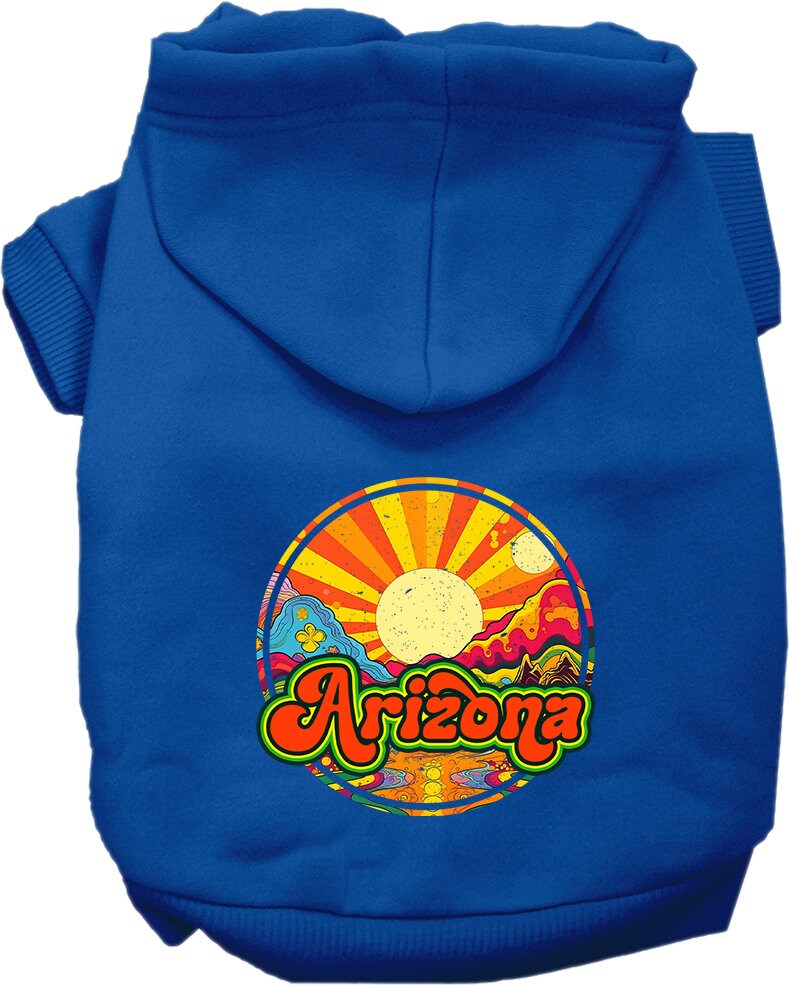 Pet Dog & Cat Screen Printed Hoodie for Medium to Large Pets (Sizes 2XL-6XL), "Arizona Mellow Mountain"