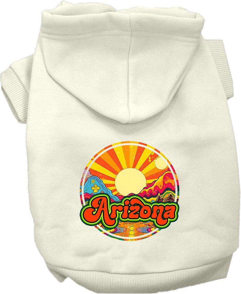 Pet Dog & Cat Screen Printed Hoodie for Medium to Large Pets (Sizes 2XL-6XL), "Arizona Mellow Mountain"