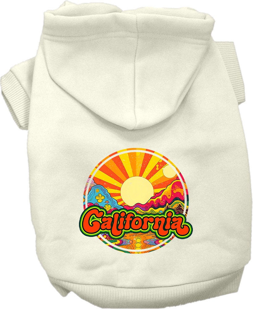 Pet Dog & Cat Screen Printed Hoodie for Small to Medium Pets (Sizes XS-XL), "California Mellow Mountain"