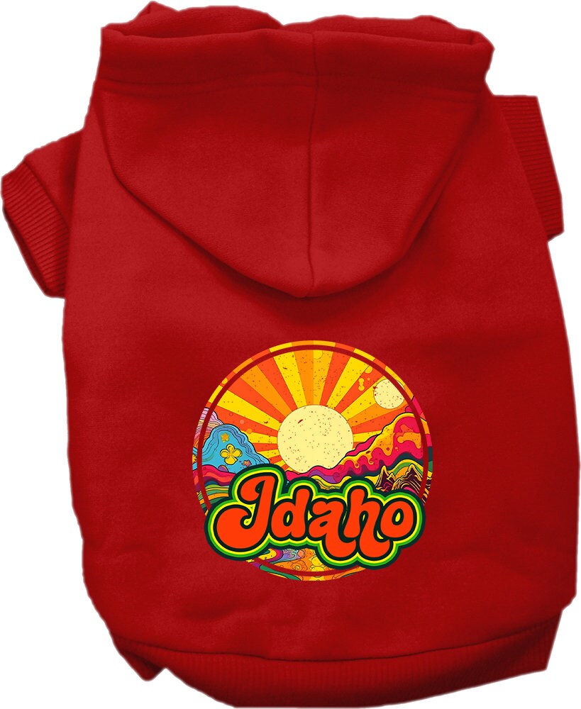 Pet Dog & Cat Screen Printed Hoodie for Small to Medium Pets (Sizes XS-XL), "Idaho Mellow Mountain"