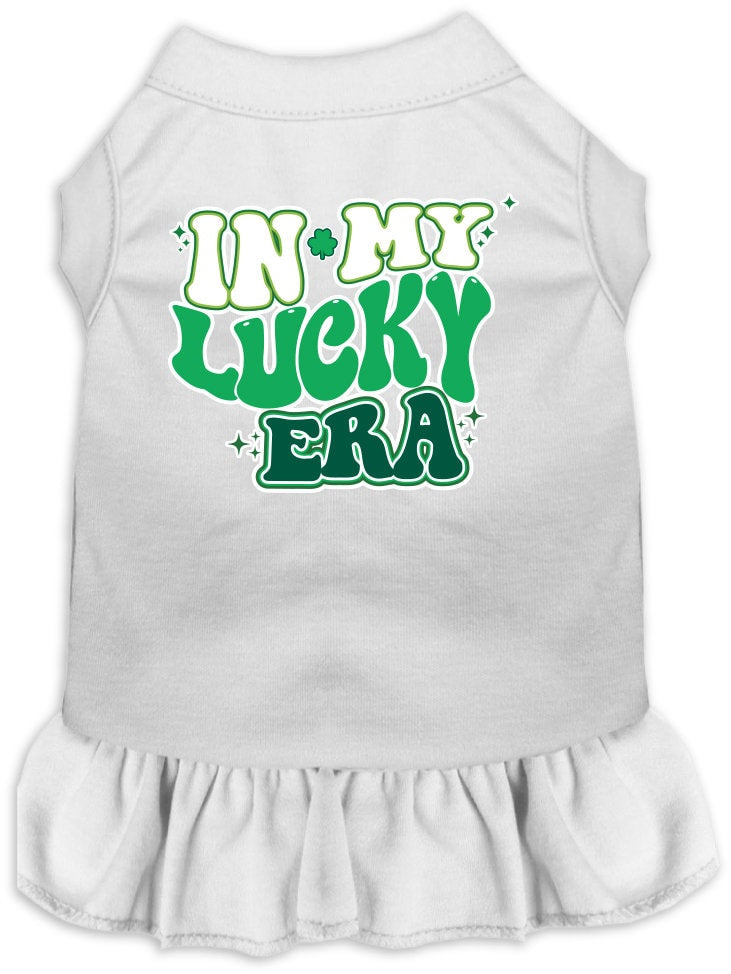 Pet Dog & Cat Screen Printed Dress "In My Lucky Era"