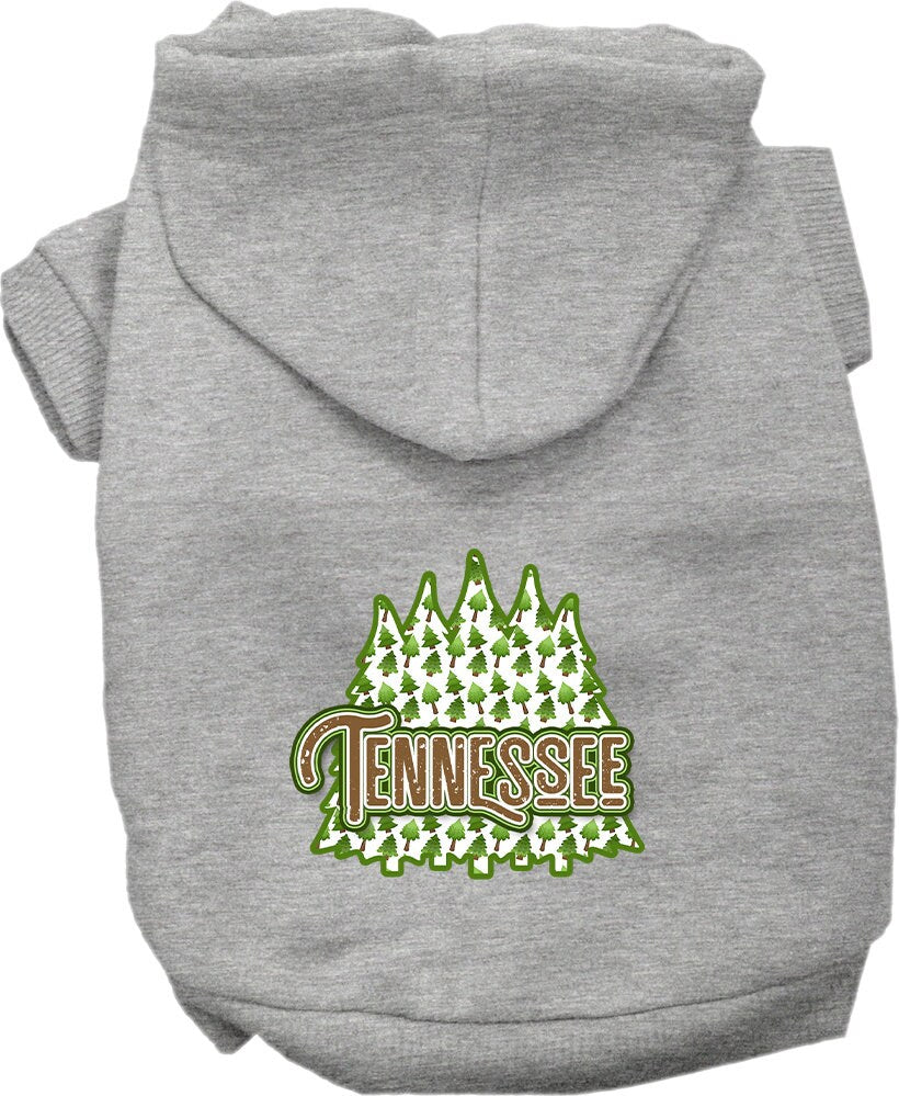 Pet Dog & Cat Screen Printed Hoodie for Medium to Large Pets (Sizes 2XL-6XL), "Tennessee Woodland Trees"