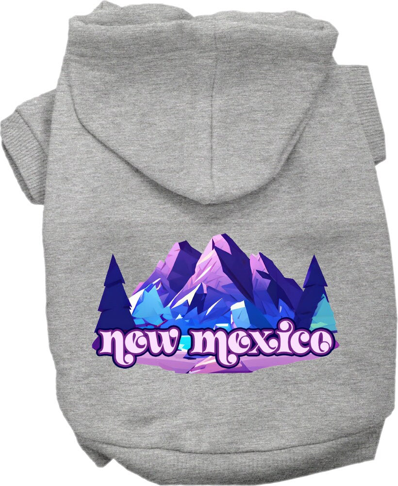 Pet Dog & Cat Screen Printed Hoodie for Medium to Large Pets (Sizes 2XL-6XL), "New Mexico Alpine Pawscape"