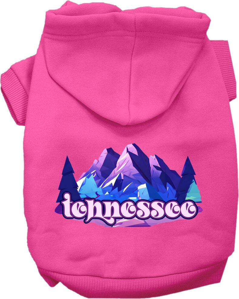 Pet Dog & Cat Screen Printed Hoodie for Medium to Large Pets (Sizes 2XL-6XL), "Tennessee Alpine Pawscape"