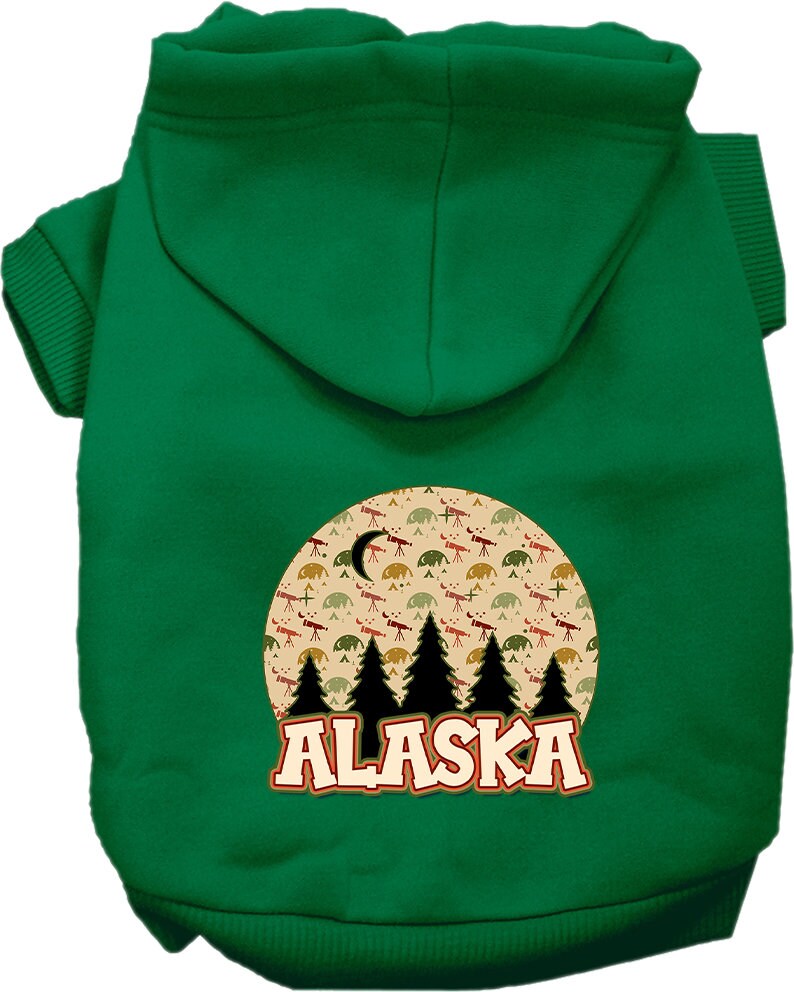 Pet Dog & Cat Screen Printed Hoodie for Small to Medium Pets (Sizes XS-XL), "Alaska Under The Stars"