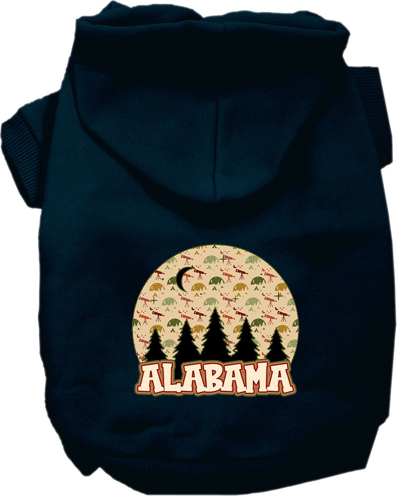 Pet Dog & Cat Screen Printed Hoodie for Small to Medium Pets (Sizes XS-XL), "Alabama Under The Stars"