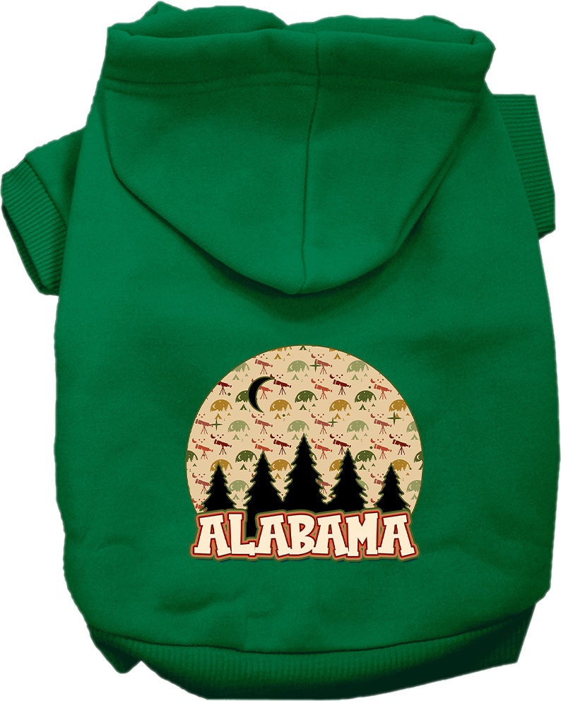 Pet Dog & Cat Screen Printed Hoodie for Small to Medium Pets (Sizes XS-XL), "Alabama Under The Stars"