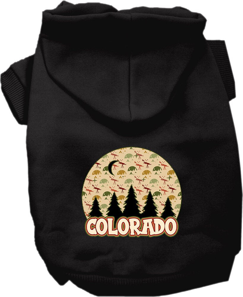 Pet Dog & Cat Screen Printed Hoodie for Medium to Large Pets (Sizes 2XL-6XL), "Colorado Under The Stars"