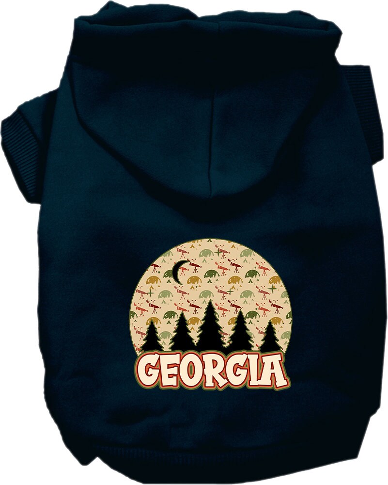 Pet Dog & Cat Screen Printed Hoodie for Small to Medium Pets (Sizes XS-XL), "Georgia Under The Stars"