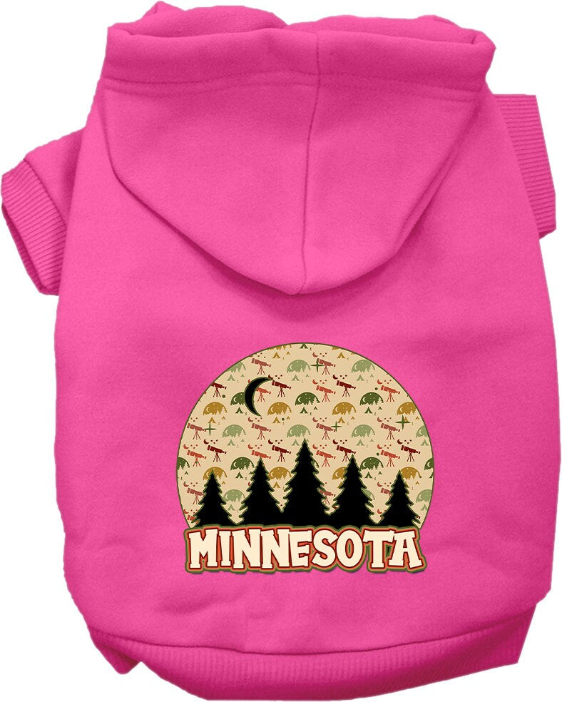 Pet Dog & Cat Screen Printed Hoodie for Medium to Large Pets (Sizes 2XL-6XL), "Minnesota Under The Stars"