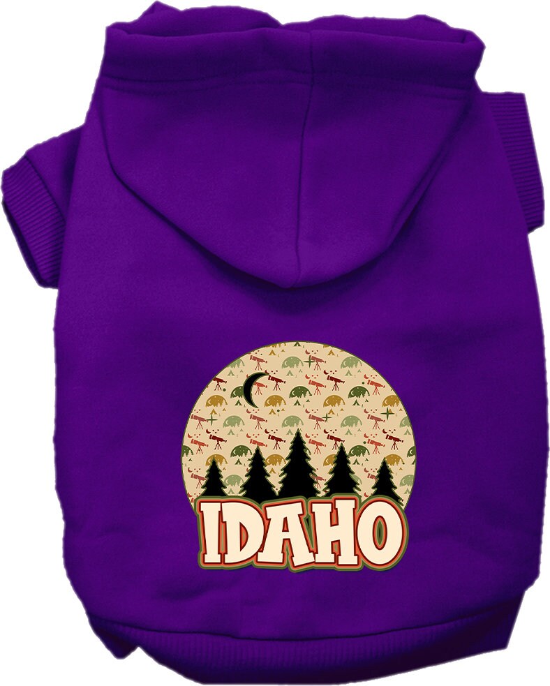 Pet Dog & Cat Screen Printed Hoodie for Small to Medium Pets (Sizes XS-XL), "Idaho Under The Stars"