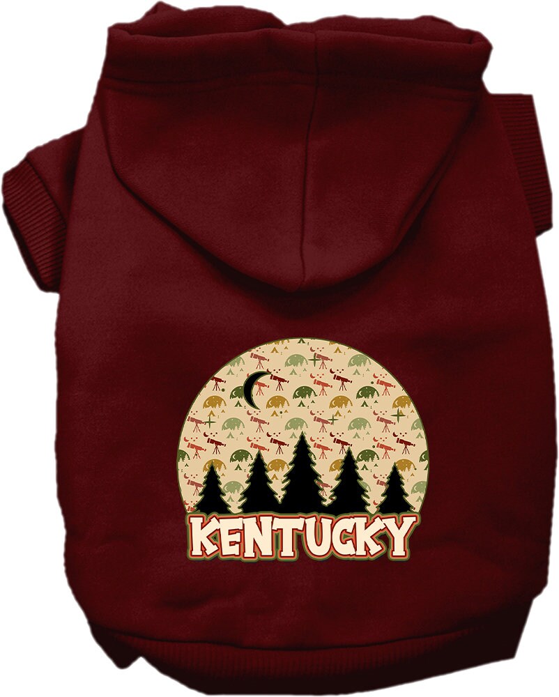 Pet Dog & Cat Screen Printed Hoodie for Small to Medium Pets (Sizes XS-XL), "Kentucky Under The Stars"