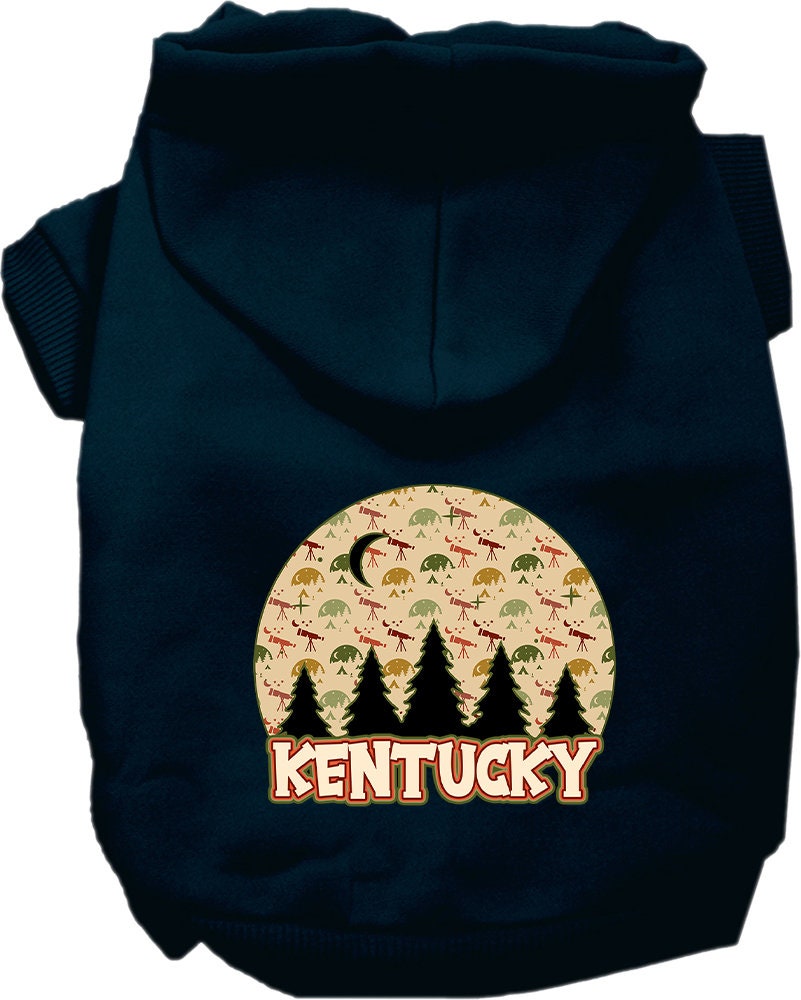 Pet Dog & Cat Screen Printed Hoodie for Medium to Large Pets (Sizes 2XL-6XL), "Kentucky Under The Stars"