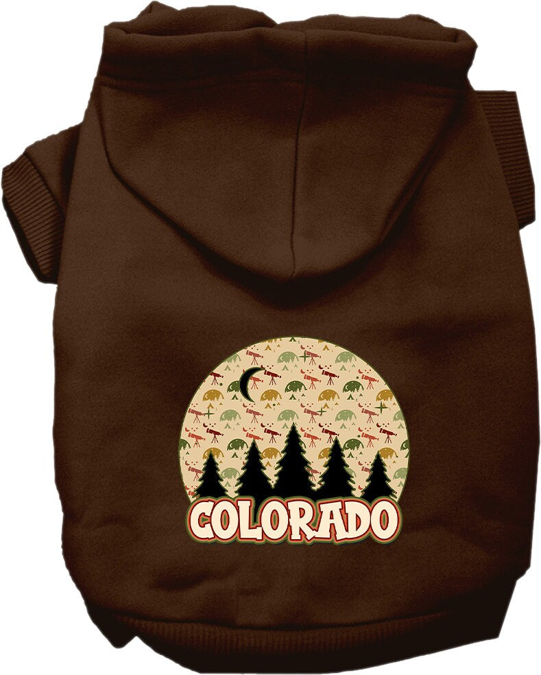 Pet Dog & Cat Screen Printed Hoodie for Small to Medium Pets (Sizes XS-XL), "Colorado Under The Stars"