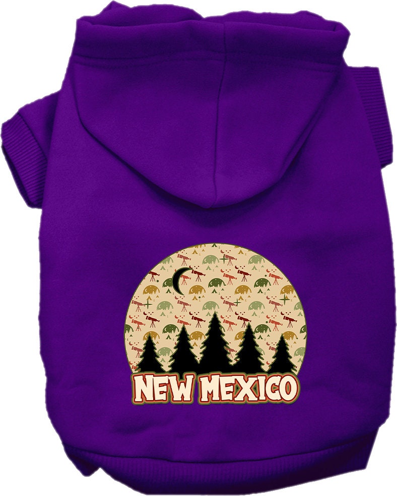 Pet Dog & Cat Screen Printed Hoodie for Medium to Large Pets (Sizes 2XL-6XL), "New Mexico Under The Stars"