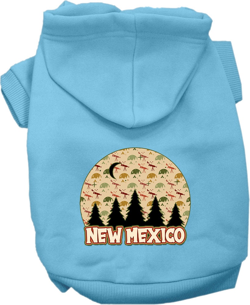 Pet Dog & Cat Screen Printed Hoodie for Medium to Large Pets (Sizes 2XL-6XL), "New Mexico Under The Stars"