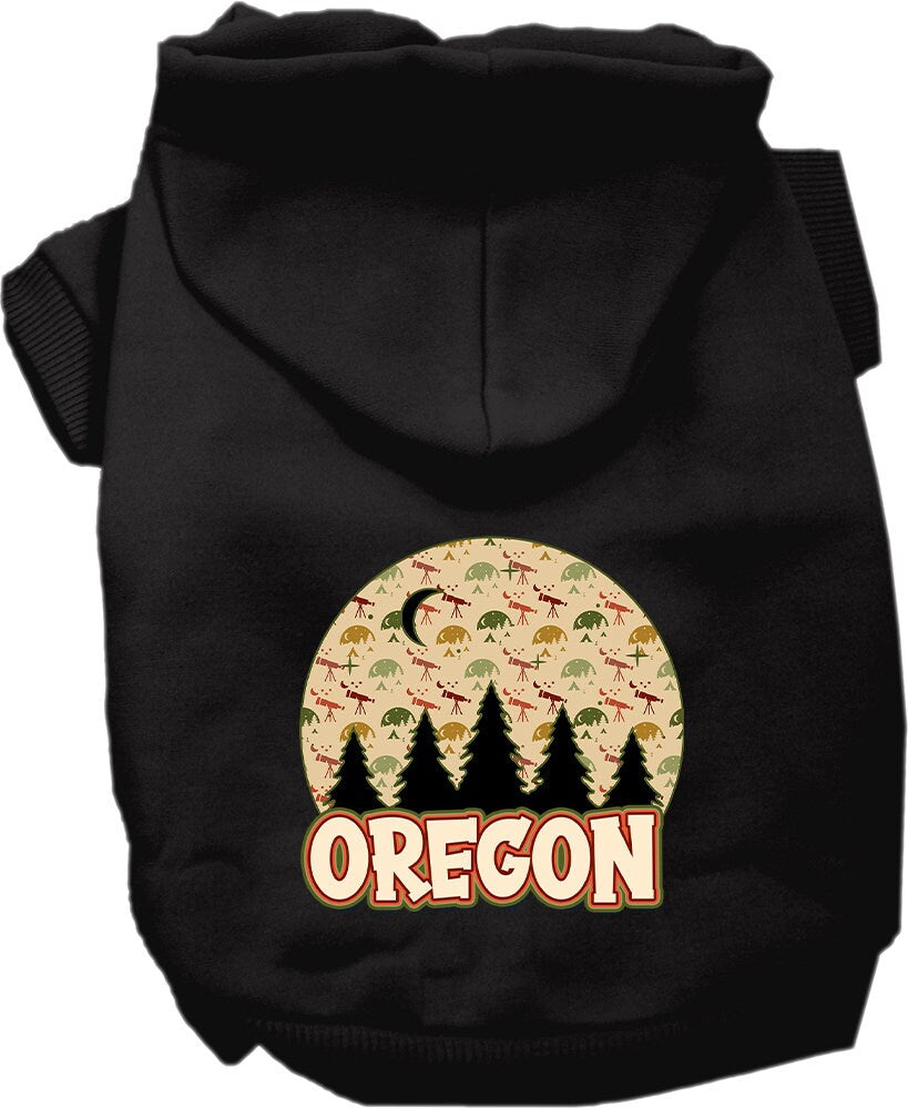 Pet Dog & Cat Screen Printed Hoodie for Medium to Large Pets (Sizes 2XL-6XL), "Oregon Under The Stars"