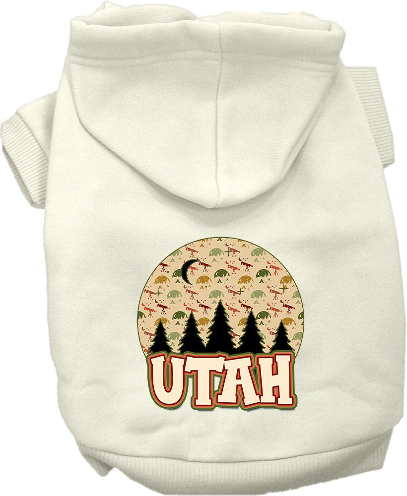 Pet Dog & Cat Screen Printed Hoodie for Medium to Large Pets (Sizes 2XL-6XL), "Utah Under The Stars"