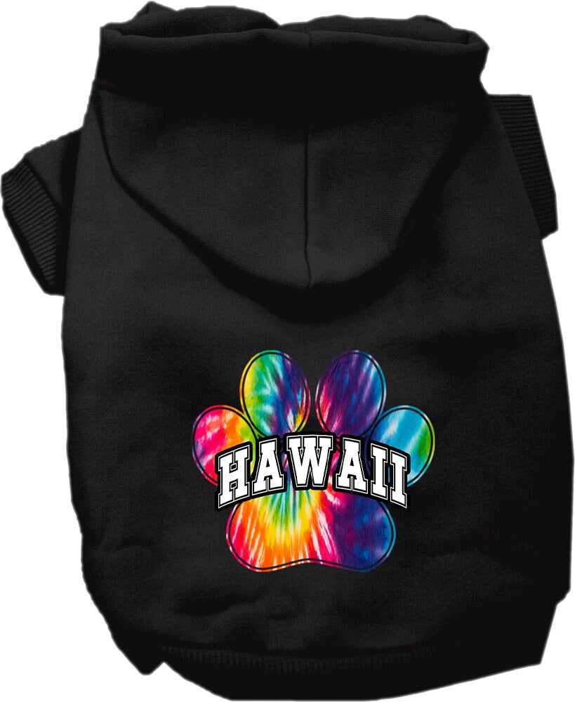 Pet Dog & Cat Screen Printed Hoodie for Small to Medium Pets (Sizes XS-XL), "Hawaii Bright Tie Dye"