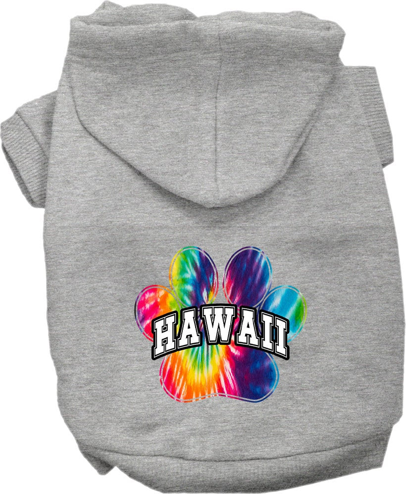 Pet Dog & Cat Screen Printed Hoodie for Medium to Large Pets (Sizes 2XL-6XL), "Hawaii Bright Tie Dye"