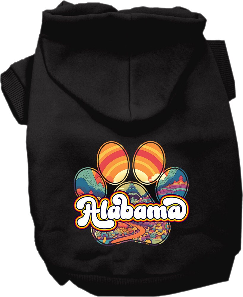 Pet Dog & Cat Screen Printed Hoodie for Small to Medium Pets (Sizes XS-XL), "Alabama Groovy Summit"