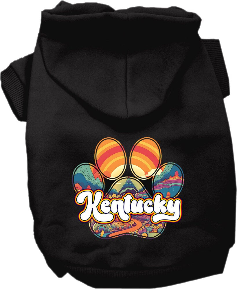 Pet Dog & Cat Screen Printed Hoodie for Medium to Large Pets (Sizes 2XL-6XL), "Kentucky Groovy Summit"