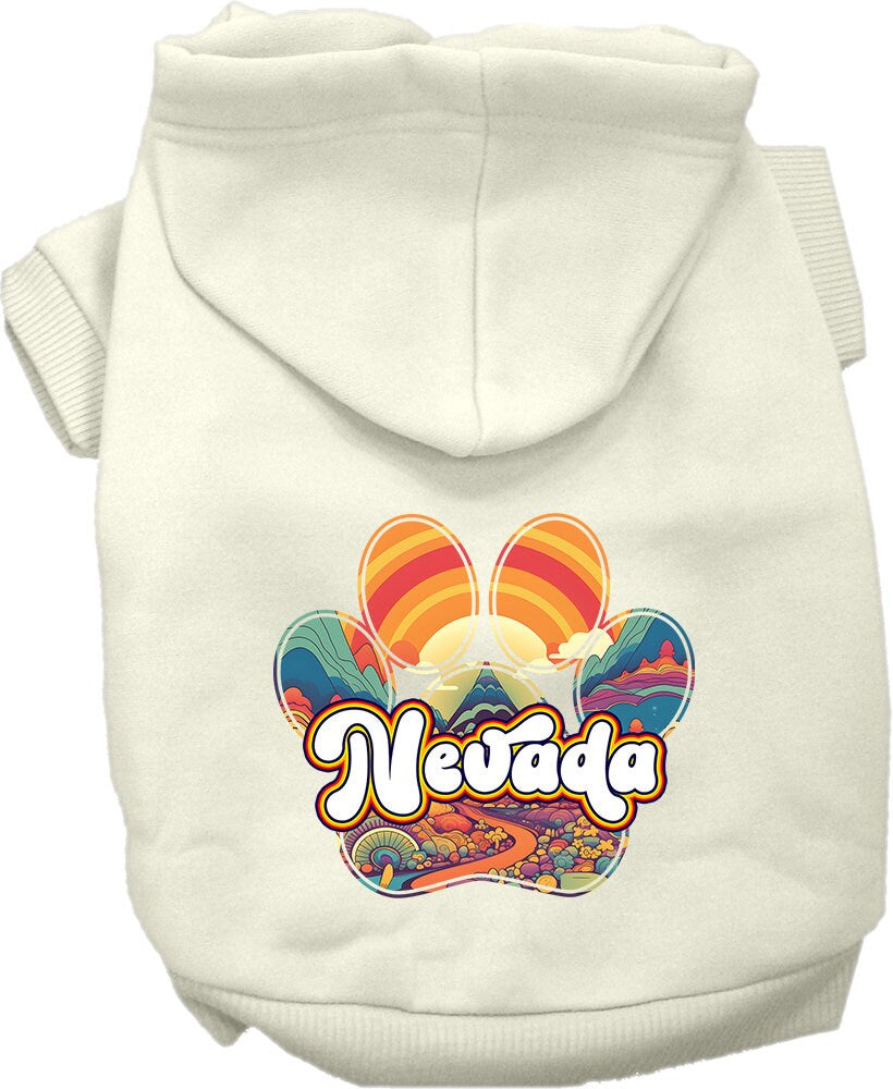 Pet Dog & Cat Screen Printed Hoodie for Medium to Large Pets (Sizes 2XL-6XL), "Nevada Groovy Summit"