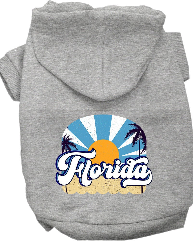 Pet Dog & Cat Screen Printed Hoodie for Small to Medium Pets (Sizes XS-XL), "Florida Coast"