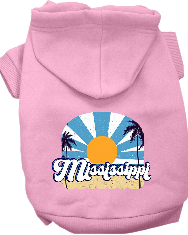 Pet Dog & Cat Screen Printed Hoodie for Medium to Large Pets (Sizes 2XL-6XL), "Mississippi Coast"