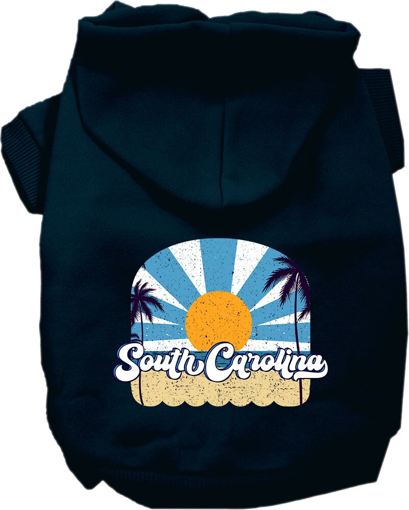 Pet Dog & Cat Screen Printed Hoodie for Medium to Large Pets (Sizes 2XL-6XL), "South Carolina Coast"