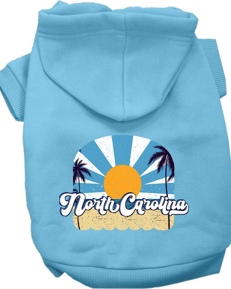 Pet Dog & Cat Screen Printed Hoodie for Medium to Large Pets (Sizes 2XL-6XL), "North Carolina Coast"