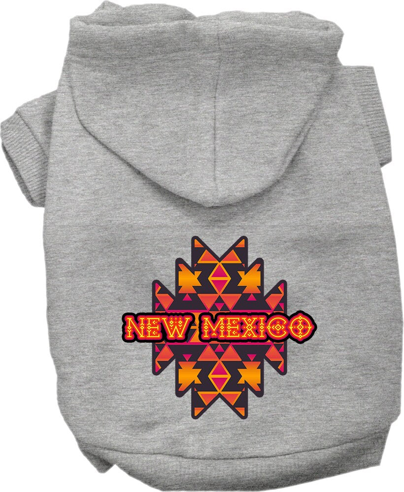 Pet Dog & Cat Screen Printed Hoodie for Medium to Large Pets (Sizes 2XL-6XL), "New Mexico Navajo Tribal"