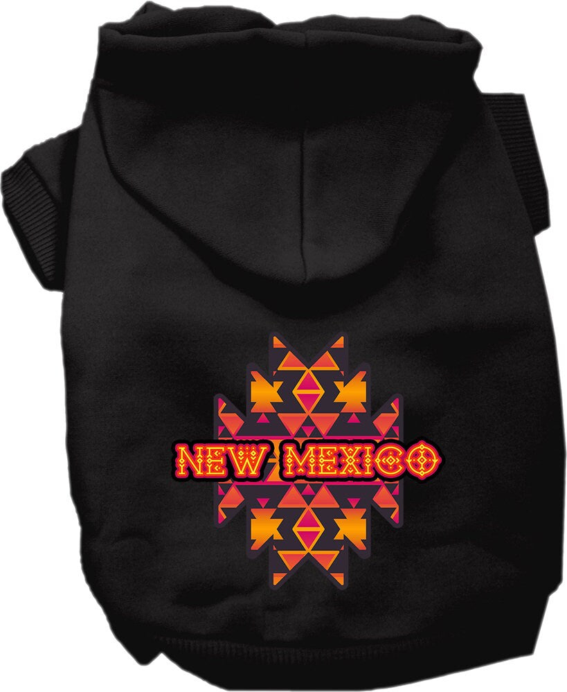 Pet Dog & Cat Screen Printed Hoodie for Medium to Large Pets (Sizes 2XL-6XL), "New Mexico Navajo Tribal"