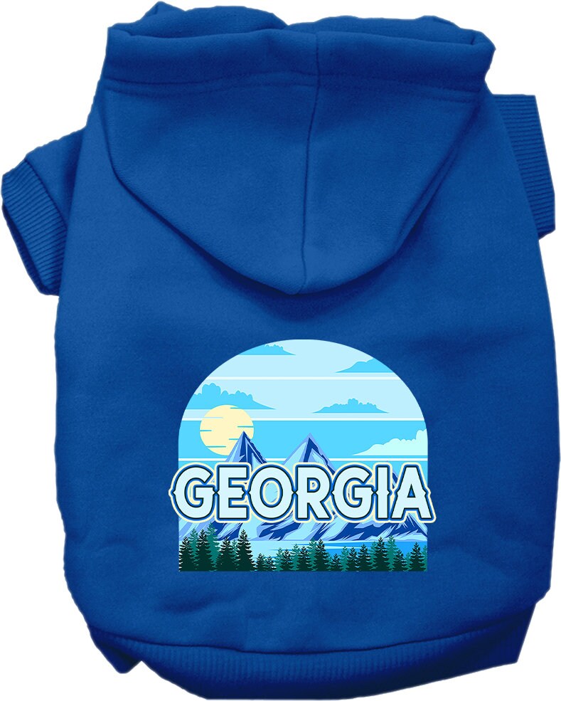 Pet Dog & Cat Screen Printed Hoodie for Medium to Large Pets (Sizes 2XL-6XL), "Georgia Trailblazer"