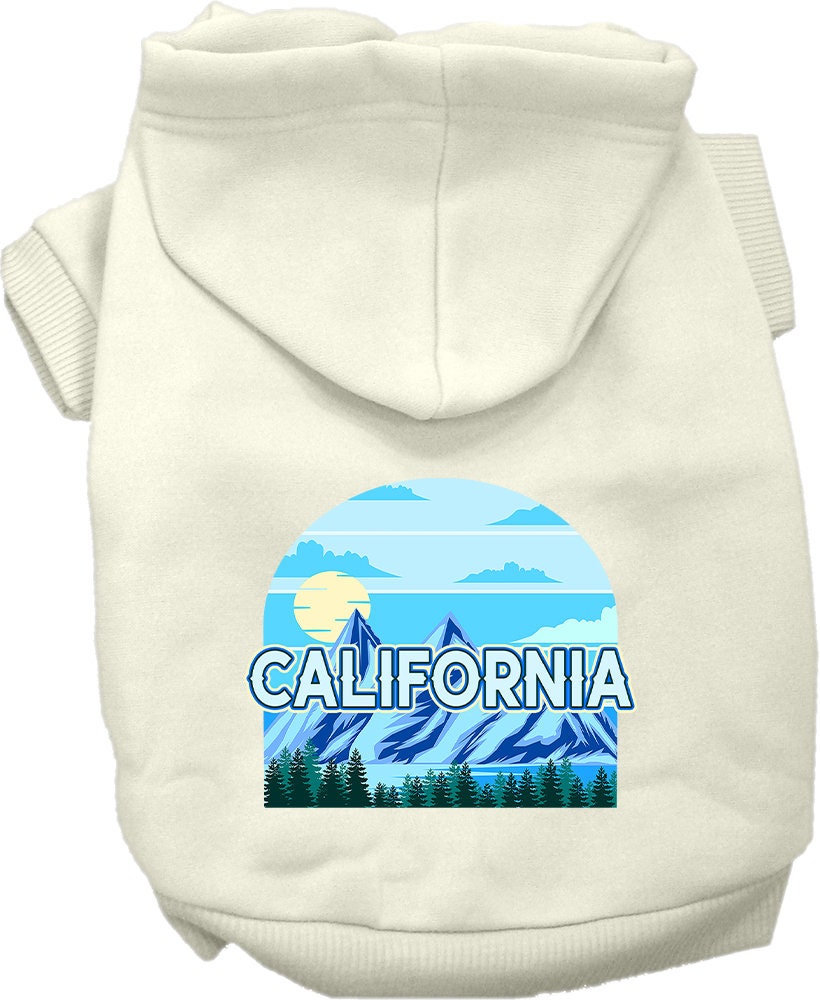 Pet Dog & Cat Screen Printed Hoodie for Small to Medium Pets (Sizes XS-XL), "California Trailblazer"